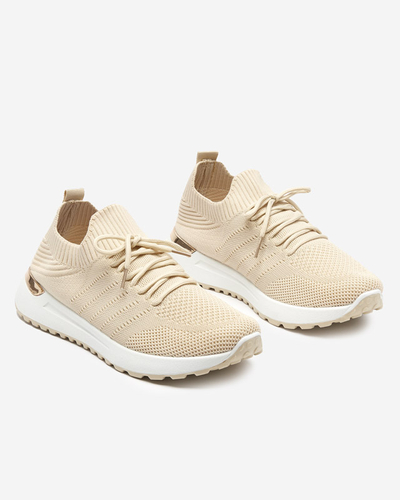 OUTLET Women's beige fabric sports shoes Erina - Footwear