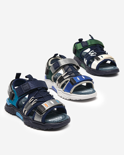 Green children's Velcro sandals Meteris - Footwear