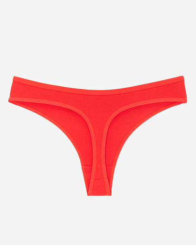 Classic cotton women's thongs in red - Underwear