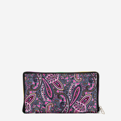Pink and gray patterned shopping bag, foldable into a wallet - Accessories
