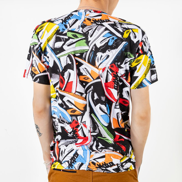 Colorful men's t-shirt with print - Clothing
