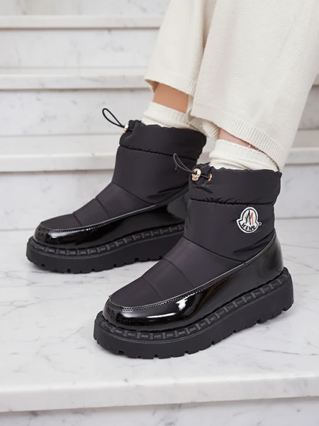 Royalfashion Sieviešu slips-on sniega zābaki melnā krāsā Ireda