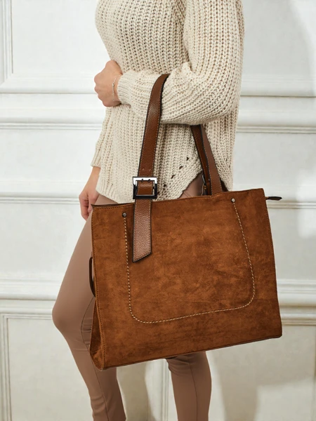 Женская сумка-шоппер из эко-замши Daverna