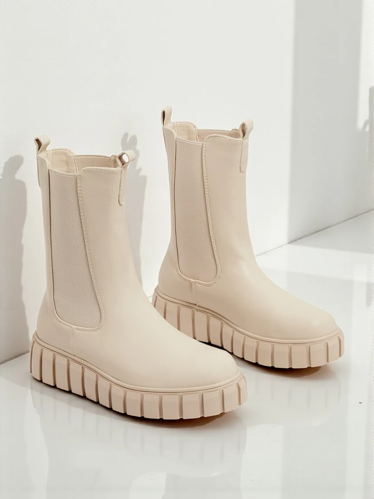 Высокие женские ботинки из экокожи Livora