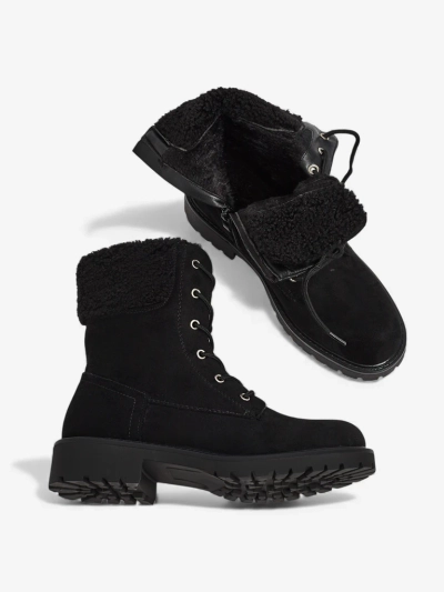 Eco suede laced women's ankle boots Trevolla