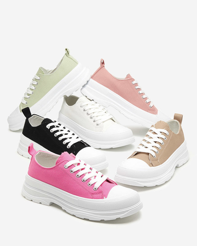 OUTLET Green women's sports sneakers Cresoma - Footwear