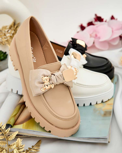 Royalfashion Women's moccasins with bow Mantarme