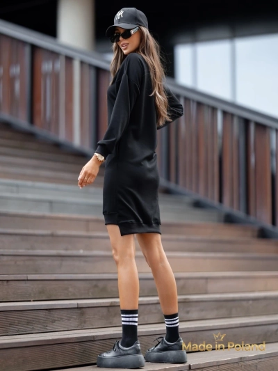 Gravity Core Sweatshirt Dress with Side Zipper