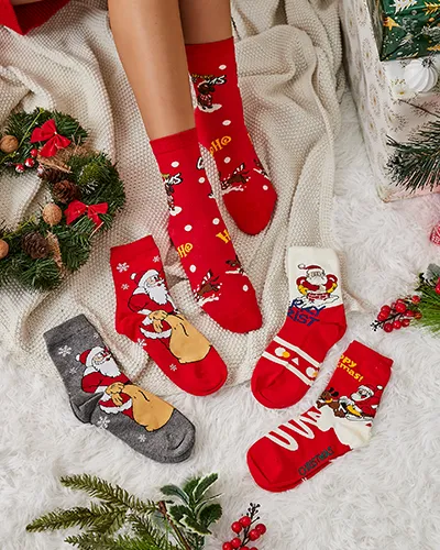 Royalfashion Women's Long Holiday Socks 5/pack