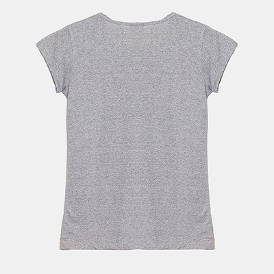 Gray T-shirt with short sleeves - Clothing 1