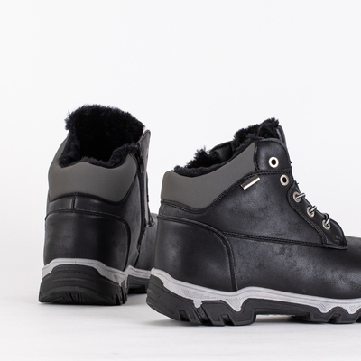 Black men's winter hiking boots Omitsok - Footwear