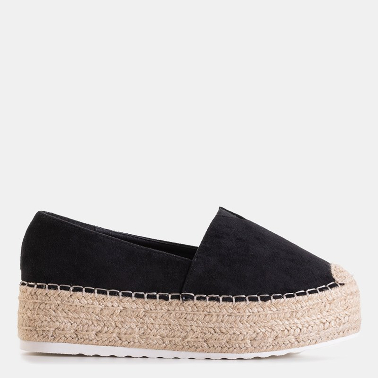 Women's black espadrilles on the Erolova platform - Shoes