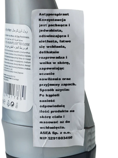 Vīriešu Roll-On Deodorants-Antiperspirants 50 ml