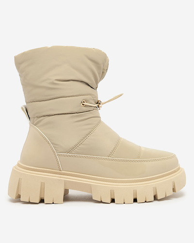 Royalfashion Sieviešu slips-on sniega zābaki gaiši brūnā krāsā Sadella