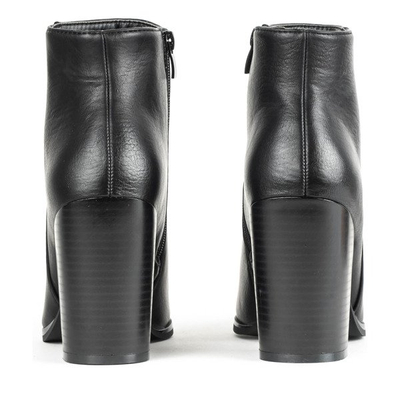 Black ankle boots on the post Shani - Shoes