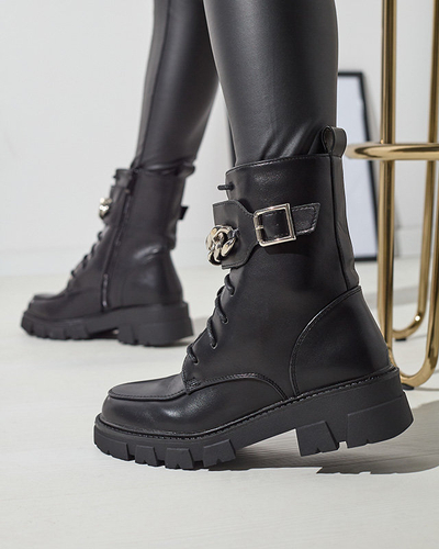 OUTLET Warmed black bagger boots for women Effpi- Footwear