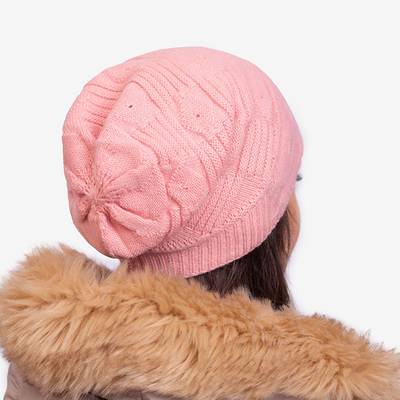 Pink warm ladies double layer hat - Accessories
