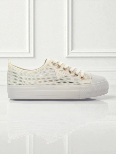 Atlete të bardha për femra Ariadne Mesh - trampet të ajrosshme me shollë të sheshtë