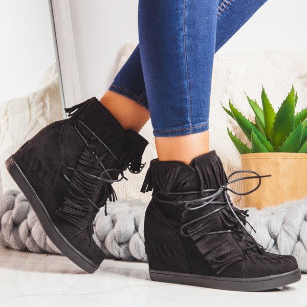 Black wedge sneakers Dain - Footwear 1