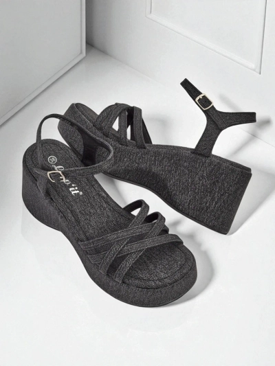 Royalfashion Women's Wedge Sandals Shadow Lift