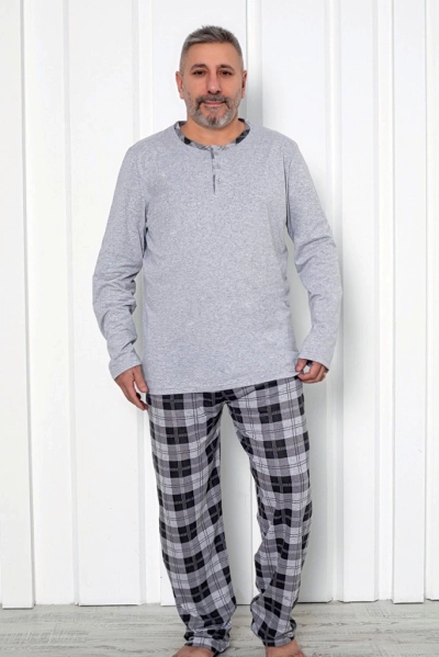 Royalfashion vīriešu šūnu kokvilnas pidžamas PLUS SIZE