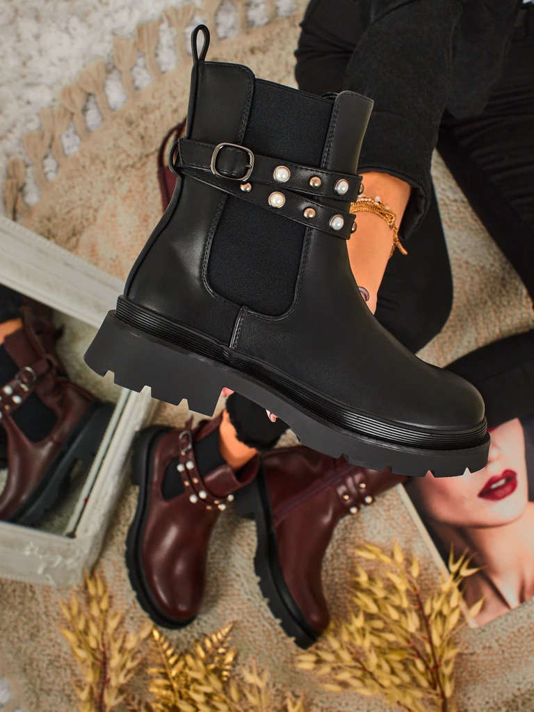 Women's High Eco-Leather Ankle Boots Pearl Mist