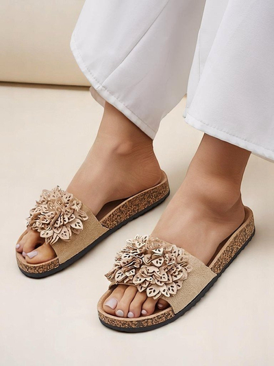 Royalfashion women’s sandals with flowers Occes