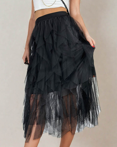 Royalfashion Sieviešu divslāņu midi svārki