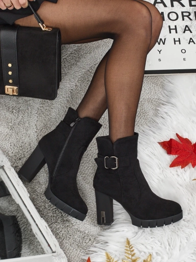 Women's Liravie Faux Suede Heeled Ankle Boots