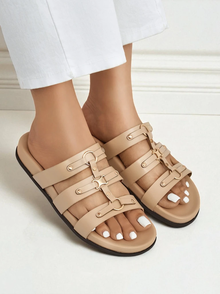 Royalfashion Wimen klapki fo stail rzymianek Roma