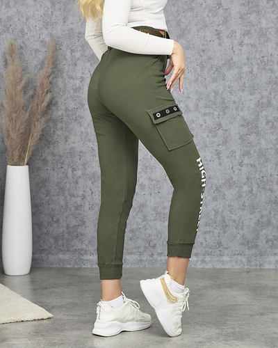 Dark green women's combat pants- Clothing