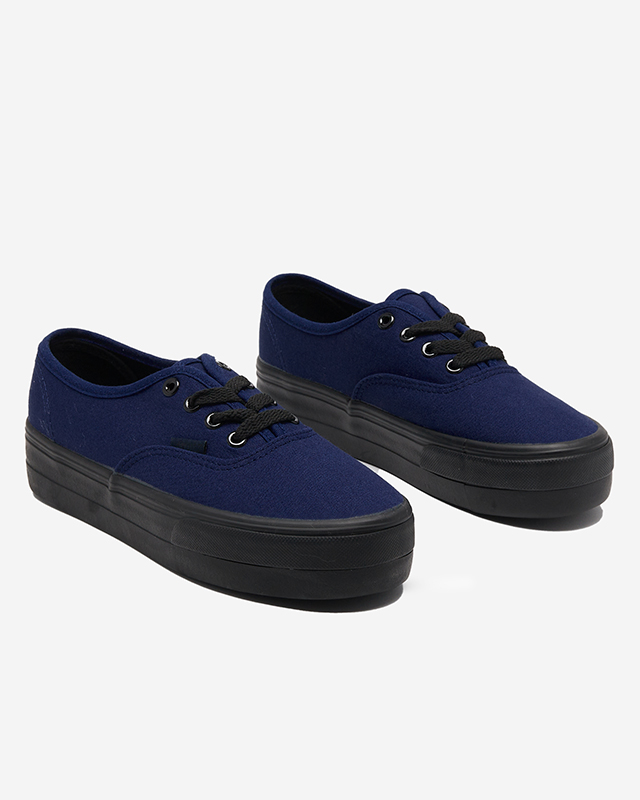 Women's navy blue sneakers Milumi - Footwear