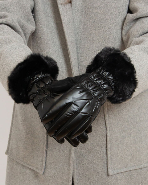 Royalfashion Sieviešu melni cimdi