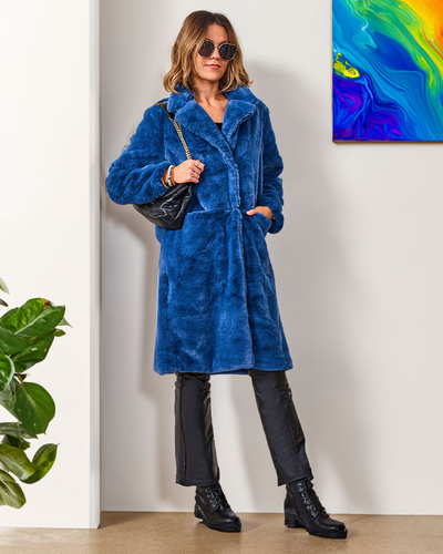 Royalfashion Sieviešu mēteļi zilā krāsā