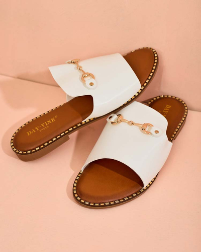 Royalfashion Women's Ovib flat sole flip-flops