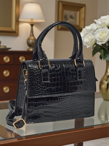 Borsa piccola da donna in pelle eco verniciata Veluna