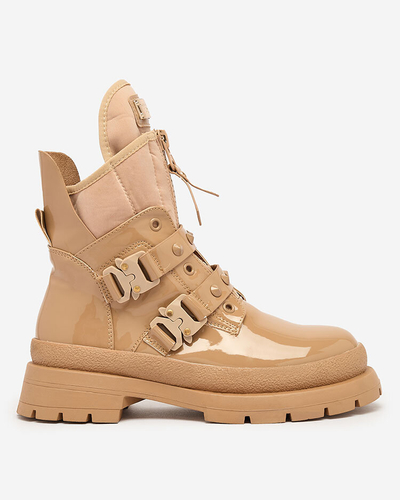 Royalfashion Gaiši brūni sieviešu bagger zābaki Hennobs