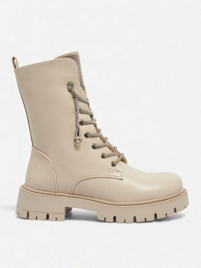 Eco-leather laced women's ankle boots Farly