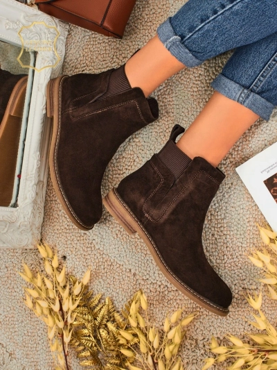 Altesse Ankle Boots in Dark Brown Suede