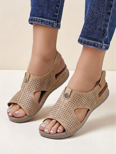 Royalfashion sieviešu perforētās sandales Leminni