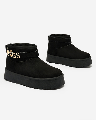 Royalfashion Розовые женские сапоги-снегоступы a'la с украшением Esgala