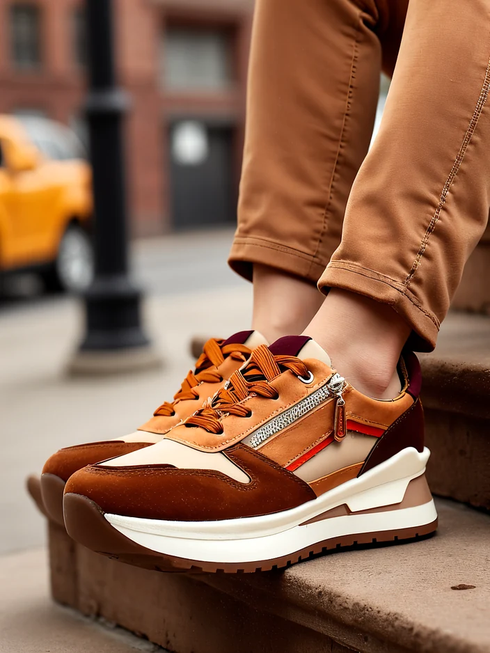 Женские спортивные туфли Royalfashion с скрытой танкеткой Bessase