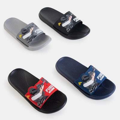 Women's Black Rubber Snape Slippers - Footwear