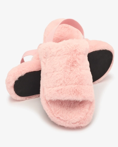 Royalfashion Pink women's fur slippers Nabres