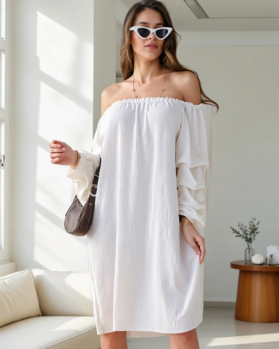 Royalfashion Платье женское а-ля испанское с рюшами