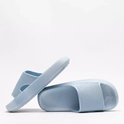 OUTLET Zilas gumijas čības ar reljefu Olinda - Apavi