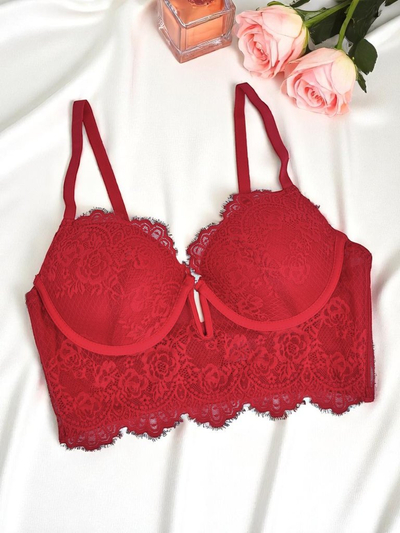 Royalfashion Women’s padded bra with lace, corset style Grace Corset