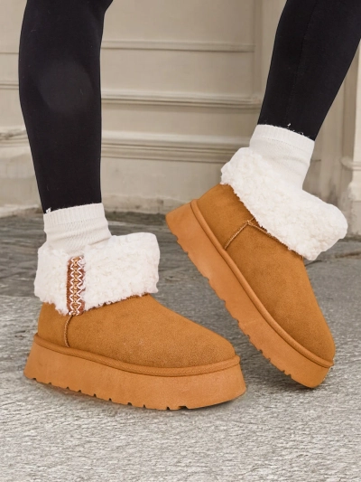 Royalfashion Sieviešu sniega zābaki ar kažokādas apdari Rovvoy