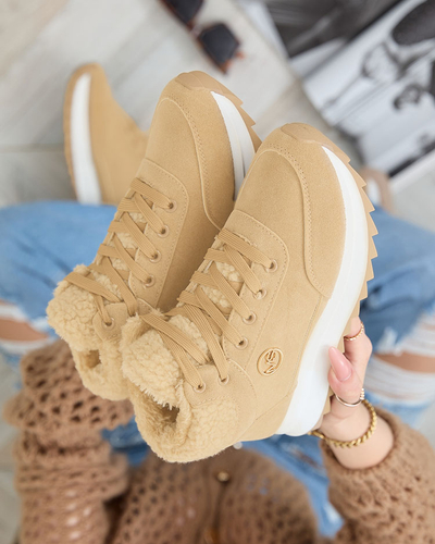 Royalfashion Women's insulated sports shoes in light brown Cerrto