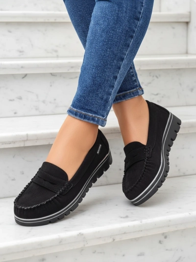 Sabella Черные Мокасины из Экокожи